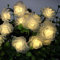 KEEDA Solar Lichterketten, 30 LED Rose Blume Lichterkette Wasserdichte dekorative Beleuchtung für Außen Patio Garten Hochzeit Weihnachten Party (Warmweiß)
