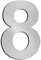 nanlyiau 3in/7.5cm Numero civico in acciaio inossidabile con retro adesivo, realizzato in solido acciaio inossidabile 304, aspetto in rilievo, altezza (3in number 8)