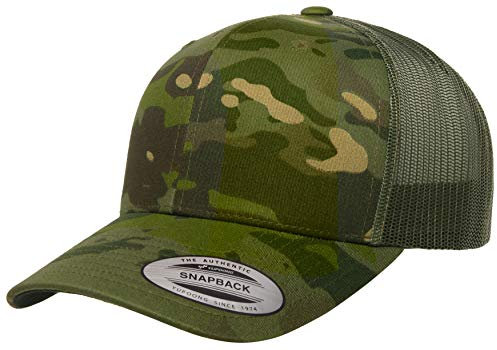 Yupoong Unisex Yp Classics Multicam Retro Trucker Cap Verschluss, Tropic/Green, Einheitsgröße