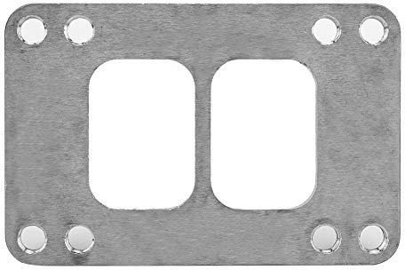 Turbo Verteiler Flansch, Edelstahl Turbo Turbolader Verteiler Einlassflansch Dichtung Adapter T6 bus T4 Geteilter Auspuff 8 Löcher