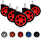 TIANSHU Gaming Stuhl-Rollen, austauschbare Reserverollenräder mit Anti-Scrap- und Smooth-Glide-Funktion (5 Stück/Set, Rot)