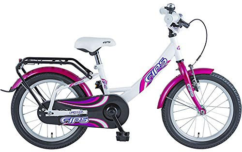 BBF Fips 16 Zoll Kinderrad Kinderfahrrad ab 4 Jahre Kinder Fahrrad ab 105 cm (violett/weiß)