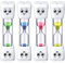 4 Piezas Temporizadores de Arena de 2 Minutos Temporizador de Arena de Cepillado de Dientes con Patrón de Sonrisa 4 Temporizadores Coloridos de Reloj de Arena para Niños Niñas, Higiene Bucal