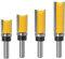Bestgle 4pcs 8mm Shank Flush Trim Pattern Template Router Bit Set Woodworking Cutter Milling Tool 4/5, 1, 1-1/2, 2