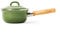 BK Indigo Dutch Heritage Enamelled Saucepan with Lid with PFAS-Free Ceramic Non-Stick Coating, 16 cm/1.2 Litre, Induction, Dishwasher Safe, Oven Safe, Green