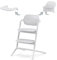 CYBEX Gold LEMO Hochstuhl 3in1-Set, Mitwachsend, 6 Monate - 99 Jahre, Verwendbar ab Geburt durch separaten Gold Bouncer, Inkl. Baby-Set und Snack Tray, Buchenholz/Aluminium/Kunststoff, All White