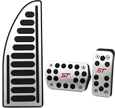 CJLBHD Edelstahl-Auto-Pedal deckt Pedale for Ford Focus 2 3 4 EIN Mk2 mk3 mk4. Kuga Flucht. RS ST 2005-2017 Zubehör (Color Name : Red ST at and Rest)