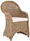 Esszimmer-Sessel Rattan Grau Rattan Korbsessel Esszimmerstuhl Korb Sessel Korbstuhl mit Armlehne Flechtsessel (mit Polster, Vintage Braun)
