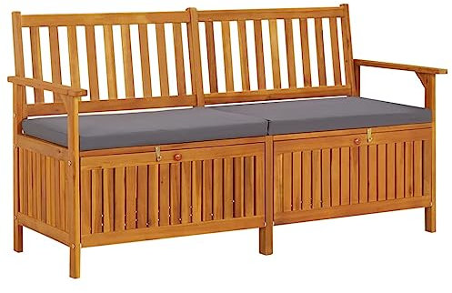 vidaXL Truhenbank mit Kissen 148 cm Massivholz Akazie