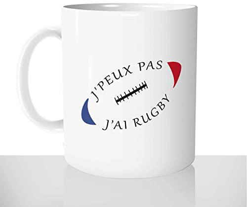 Mug-Cadeau J'peux Pas J'ai Rugby - Tasse Idée Cadeau Original Rugbyman Sport - Noel Anniversaire Collègue