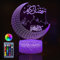 IWTBNOA Ramadan Dekoration LED DIY Lamp, Mubarak Ramadan LED Lampe, 3D 16 Farben Ramadan Mondlampe, Tischdekoration Mondlampe, Eid Dekorationen Mond für Zu Hause Ramadan Handwerk Dekoration