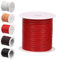 Glarks Cordón de piel redondo de 10 m x 2 mm, suave y liso, para hacer collares, pulseras, envolturas, cuentas artesanales y cordones de zapatos (rojo brillante)