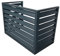 ZHAROS Cache climatiseur Exterieur aluminium, Couverture De Climatisation Extérieure, Étanche À La Poussière Et À L'eau, Réduction du bruit, Convient aux unites de climatization externes (Gris)