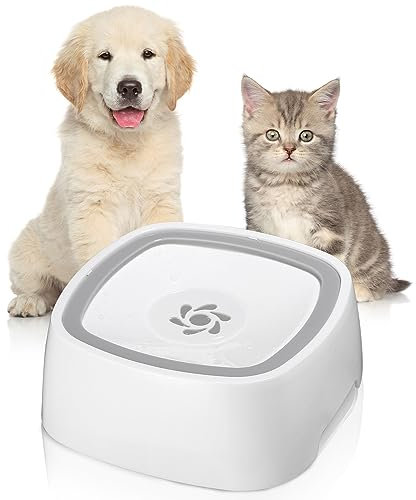 Zawaer Gamelle Eau Chien, 1,5 L Chat/Chien Abreuvoir, Distributeur d'eau Lente, Gamelle Eau Chien Anti Eclaboussure, Gamelle De l'eau Anti Débordement, Animaux Distributeur d'eau pour Chien Chat.