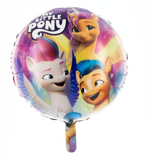 Party Factory `My Little Pony´ Folienballon, Ø45cm, bunt, Zipp, Hitch, Sunny, Heliumballons zum Kindergeburtstag