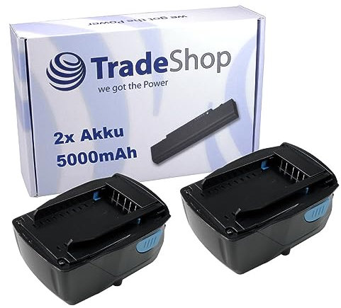 2X Trade-Shop Premium Li-Ion Akku 21,6V 5000mAh kompatibel mit Hilti SD5000-A22 SF22-A SFC22-A SFH22-A SID22-A SIW22-A SIW22T-A TE2-A22 TE4-A22 WSR22-A