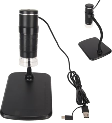 Cyrank Digitales Mikroskop, 3 in 1 50 Bis 1000 X 640 X 480 USB-Mikroskop, Tragbare USB-HD-Inspektionskamera Mit Ständer, Tragbare Handmikroskope, Handheld Microscope Camera