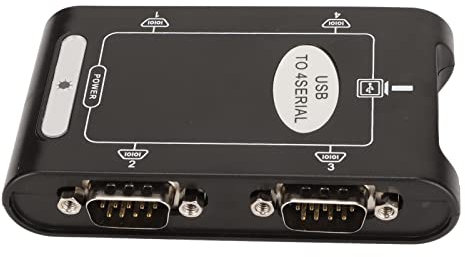 Jopwkuin Hub USB vers Série, DB9 4 Ports RS232, Fonction de Réserve COM, Adaptateur USB vers RS232 pour Routeurs