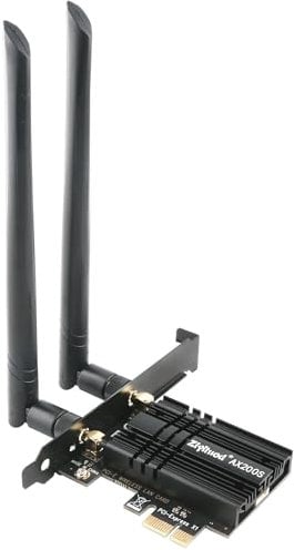 Ziyituod WLAN Karte PCIe WiFi 6 Bluetooth 5.2, Intel WiFi 6 AX200, Bis zu 3000Mbit/s PCIe WiFi 6 Karte, 5G/2.4G WLAN Netzwerkkart für PC Windows 11/10(64bit)