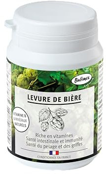 BUBIMEX - Poudre de Levure de Bière - Complément Alimentaire pour Chien & Chat - Santé Intestinale, Immunité & Beauté du Pelage - 100% Levure de Bière - 60 g
