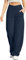 G4Free Yogahose Damen Lang Weite Jogginghose Hohe Taille Crossover Elegant Straighthose Bauchkontrolle Schlaghose Sporthose mit Taschen(Dunkelblau,XL)