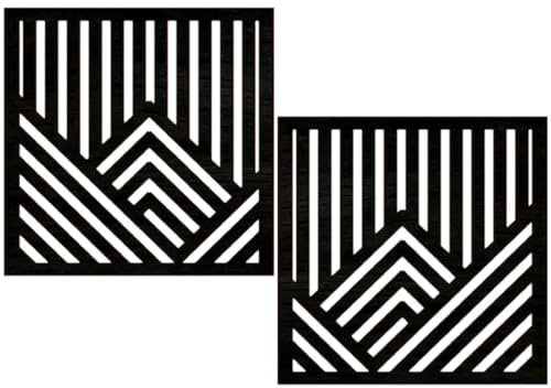 ABOOFAN Holz Mountain Wall Dekor 30X30Cm Wandkunst Aus Holz Mit Abstraktem Bergmotiv Einfache Installation Für Wohnzimmer Und Büro Wanddekoration