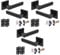 HANDLEZONE® 3 Sets Reno Internal Door Handle Pack, Complete with Lever Handles on Square Rose, 76mm Latch, 75mm Ball Bearing Hinges - Black Matt