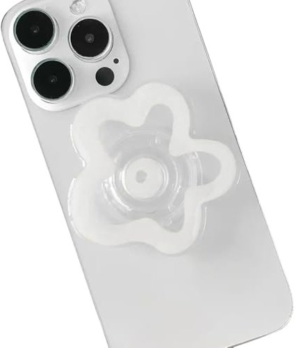 TOEECY Handy Griff Ausziehbarer Knopf Festhalten Fingerhalterung Magnet Kompatibel Griffhalter Ständer Sockel für Smartphone (Weiß)