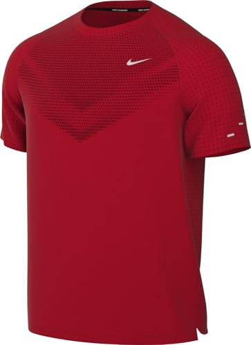 Nike Stride Dri-Fit ADV Men's Short Sleeve Running Top, University Red/Reflective Silv, HV5203-657, M