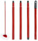 Lot de 4 poignées de rechange réglables (76 à 147 cm) pour turbo Spin/Turbo Smart/EasyWring, manche de balai avec filetage allemand, poignée de rechange pour nettoyage du sol