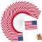 Bandiera americana, mini bandiere a portata di mano 100pcs, 6x8 piccole bandiere americane su stick, paese a doppio lato per bar, eventi sportivi scolastici, decorazioni del 4 luglio
