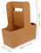 LABRIMP 10 Piezas Soporte de Tazas Kraft Asa Soporte Reforzado para Bebidas para Café