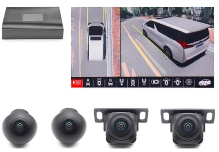Backup Camera AHD 4K 1080P 3D 360 Degree Bird View System Cameras Car Parking Surround View Video 4CH Recorder DVR UHD For Alpha(None)