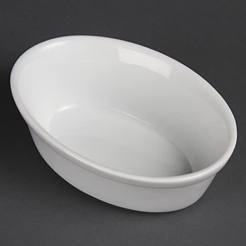 Olympia DK807 Pie Bowl, White ware Oval (Pack of 6)