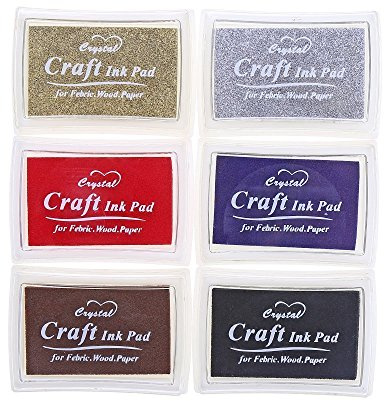 CCINEE 6 Colors Ink Pads - For Use with any Rubber Art/Craft Stamps-M2