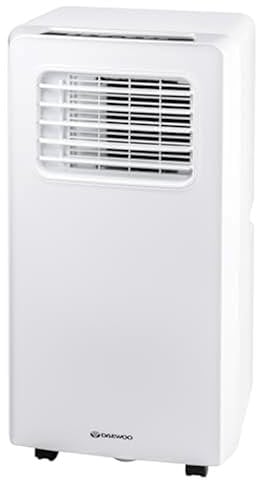 Daewoo 9000 BTU Portable 3-in-1 Air Conditioning Unit with LED Display, Remote Control, 24hr Timer, 2 Fan Speed Settings for Home/Large Office-White