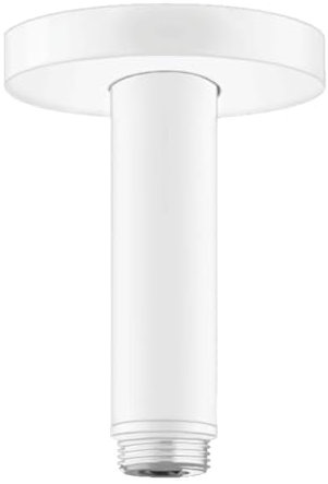 hansgrohe Deckenanschluss S für Regendusche, Anschluss Kopfbrause 10 cm, Mattweiß
