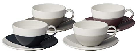 Royal Doulton Coffee Studio 40035913 Cappuccino Cup & Saucer (260ml), Porcelain, Mixed