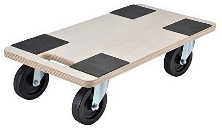 Unibos 400kg Heavy Duty Anti Slip Hand Dolly Trolley Cart Furniture Moving Wooden Platform Mover