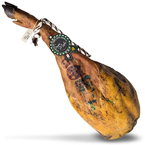 Jamon Iberico Spanish Ham Leg - 4.5-5.0 kg Paleta Iberico Cebo Pata Negra - 100% Natural - No Additives or Preservatives - from Multi-Award Winning Iberico Ham producer Simon Martin