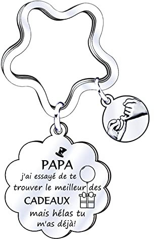 EAWEN Cadeau Papa Porte-clés Papa Idée Cadeau Fêtes des Pères Cadeau Noel Papa Cadeau Anniversaire Papa Meilleur Papa Cadeau Fete Des Peres Porte-clés Cadeau Pour Papa Porte clés Super Papa