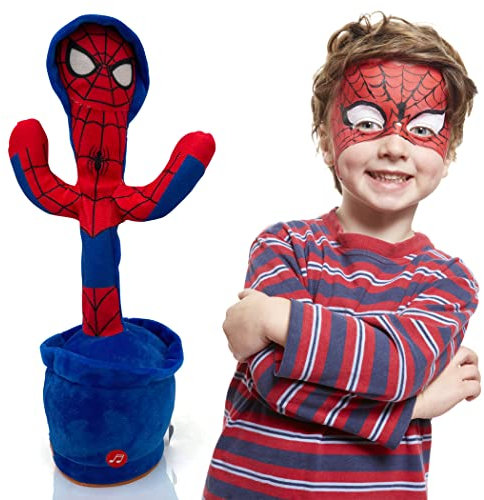 Ava's Toys Tanzendes Spielzeug – Superhero Spinnenroboter interaktiv – sprechendes Spielzeug für Babys singt und tanzt – 120 Lieder – sprechendes blaues Spielzeug für Jungen und Mädchen – lustige