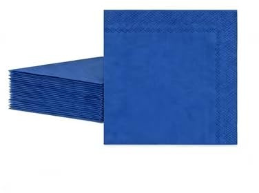 Blaue Servietten, 33 cm, 20 Stück, Party-Papierservietten, Einweg-Servietten, Getränke, Mittagessen, dekorative Papierservietten, weiche, einfarbige Servietten, Abendessen, Cocktail-Servietten,