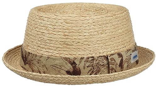 Stetson Vilco Sustainable Pork Pie Strohhut Naturfarbener Hut 100% Stroh Umweltfreundlich Damen Herren Frühjahr Sommer Natur XXL (62-63 cm)
