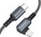 GIANAC USB C to Lightning Cable 1M/3.3FT,90 Degree iPhone Charger Cable Nylon PD Fast Charging Lightning Cable USB C iPhone 14 13 12 11 Pro Max XR XS Max X 10 8 7 6 Plus SE and More, Grey