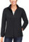 TACVASEN Damen Fleece Jacke Lightweight Stekragen Innenjacke Outdoor Übergangsjacke mit Durchgehendem Reißverschluss Wasserblau, L