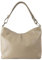 1990s Umhängetasche für Damen aus echtem Leder, mittlere Schultertasche aus Leder, Hobo mit ausziehbarem Schultergurt., Taupe