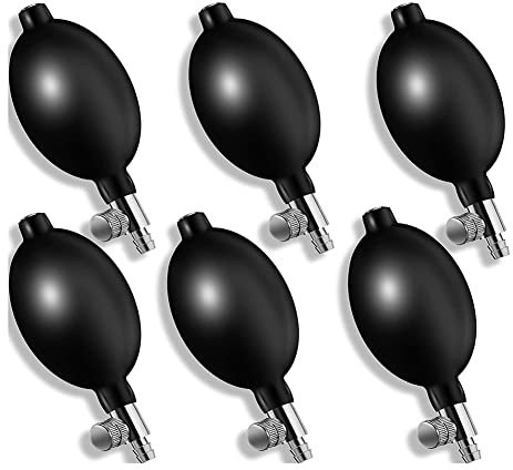 Kruluuvia 6 Pieces Blood Pressure Bulb Replacement Inflation Bulb Pump Adjustable Hand Squeeze Pump Manual Sphygmomanometer Bulb