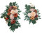 Fiita Artificial Flower Set of 2 for Wedding Welcome Signs Floral Decorations, Burnt Orange Wedding Arch Flowers for Ceremony Sweetheart Table Chair Home Decoration