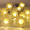 RECUTMS 20LED Artificial Foam Plumeria Fairy Light Hawaiian Frangipani Flower String Light Battery Operated for Wedding Luau Beach Tropical Party Home Garden Summer Outdoor Indoor Decoration(White)